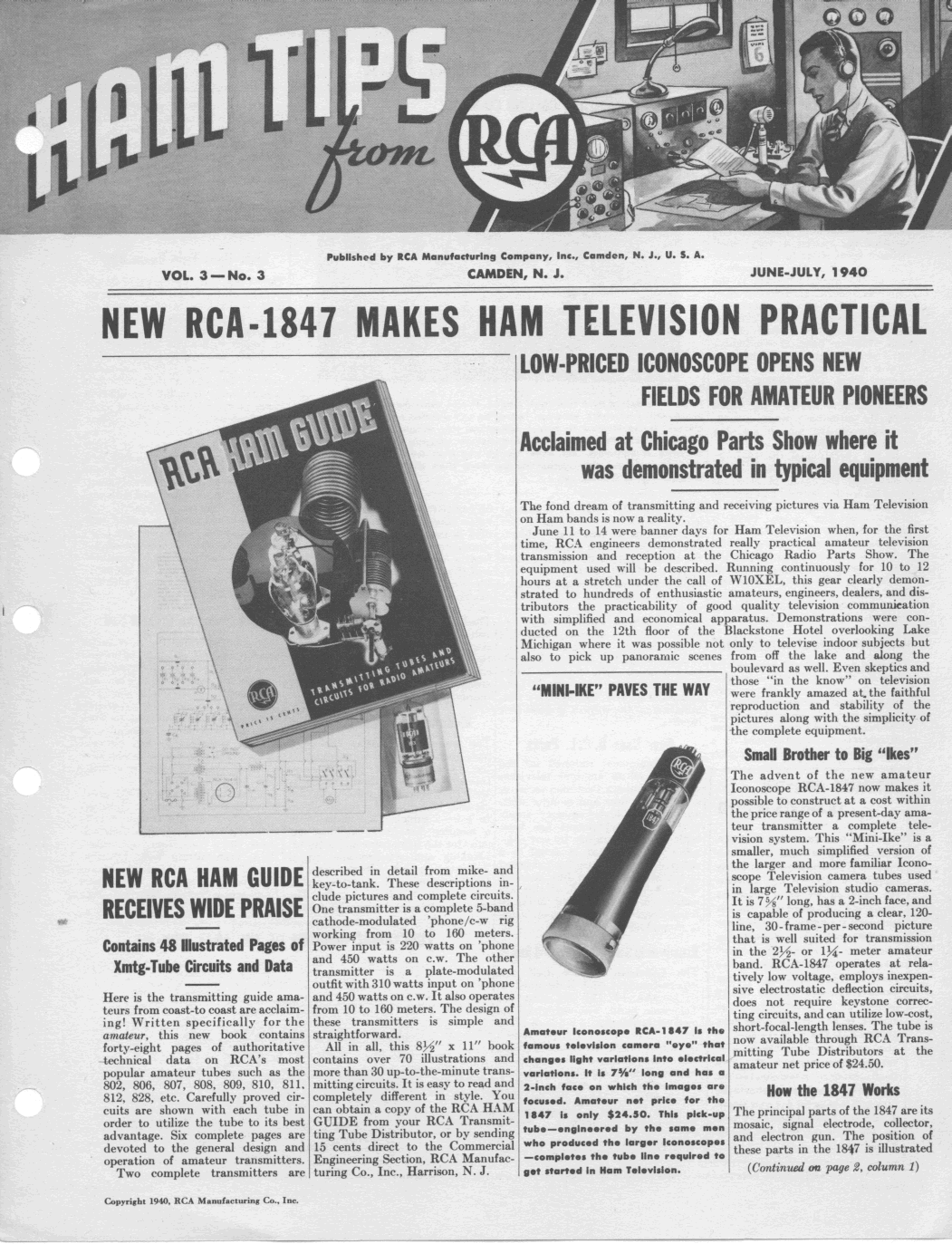 New Amateur Tube Telegraph