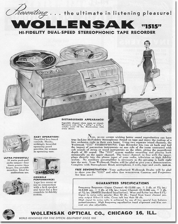 Wollensak Tape Recorders